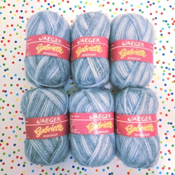 jaeger Other - Jaeger Gabrielle Mohair Yarn in Light Blue & Grey Color 120